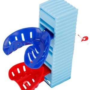 Dental Impression Tray Holder With Blue And <b>Red</b> Trays For Dental <b>Materials</b> Storage And Organization - Product Image 4