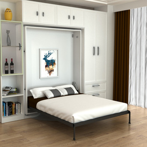 Letto a scomparsa verticale multifunzione salvaspazio girevole silenzioso con meccanismo a scomparsa a <span class=keywords><strong>parete</strong></span> e <span class=keywords><strong>tavolo</strong></span> scrivania integrato - Product Image 4