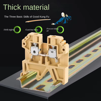 Bloc de bornes universel modulaire à montage sur rail DIN, connecteur de raccordement à vis pour armoire de distribution électrique