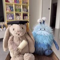 EZBABY s Shy Bonnie Rabbit Tiga Set Lengkap Boneka Penghibur Mainan Tahan Bulu Kue Ulang Tahun Telinga Panjang Kapas PP