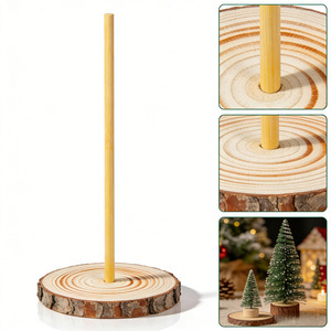 Base per Albero di Natale in Legno di Pino, Portacandele Decorativo <span class=keywords><strong>Fai</strong></span>-<span class=keywords><strong>da</strong></span>-<span class=keywords><strong>Te</strong></span> per Ornamenti Natalizi e Decorazioni per la Casa - Product Image 4
