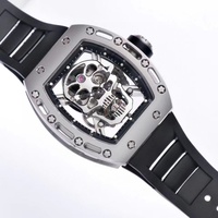 Montre Tourbillon Classique en Forme de Tête de Mort, Design Mécanique Luxueux, Style Unique Mettant en Valeur la Personnalité