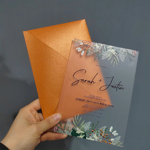 Tarjetas de Invitación de Acrílico con Diseño Personalizado, Sobres de Papel para Bodas, Eventos Empresariales, Graduaciones, Cumpleaños y Banquetes - Product Image 5