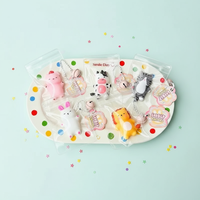 Jouet à presser en gros, mini jouet en silicone adorable et moelleux, pendentif à pincer, jouet anti-stress, boîte de 24 couleurs, jouets pour tous les sexes