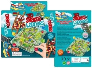 Juego de Mesa Portátil de Plástico, Ajedrez y Serpientes y Escaleras para Niños - Product Image 3