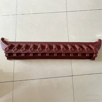 Tuiles de toiture en plastique PP de style chinois traditionnel avec support – Options Or/Rouge/Gris pour murs décoratifs et corniches