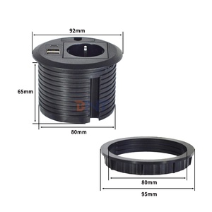 80Mm Nhúng Sofa Đồ Nội Thất Nhỏ Mở Thông Tư EU Ổ Cắm Điện Với <span class=keywords><strong>2</strong></span> * USB Loại A & 1 * USB Loại C Sạc Cổng - Product Image 6