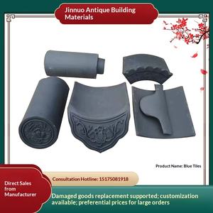 Piastrelle in Ceramica Verde Antico Finitura Opaca Antiscivolo 200x200mm per Decorazione Tetto di Cortili e Padiglioni Stile Antico - Product Image 2