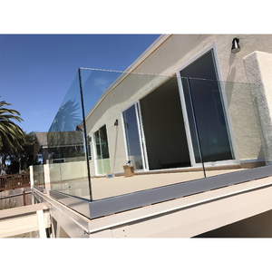 Balustrade en verre en forme de <span class=keywords><strong>U</strong></span> minimaliste pour balcon, garde-corps pour maisons, panneau en verre trempé transparent avec revêtement de protection UV - Product Image 3