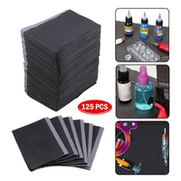 Ensemble de couvertures de table jetables étanches à 3 plis 13x18 pouces Bavoirs de tatouage dentaire noirs avec serviettes de protection