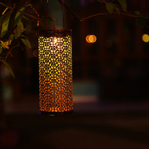 Solar Garden Lantern Hanging Outdoor <b>LED</b> <b>Light</b> Decorative Iron Art Patio Yard Lamp - Product Image 4