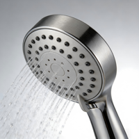 Pomme de douche à main détachable à haute pression, 3 fonctions puissantes, pomme de douche de luxe portable en chrome nickelé pour salle de bain