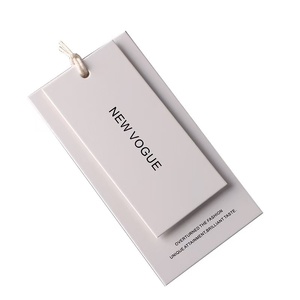 Custom Reversible Eco-Friendly Paper Hang Tags with Printed Logo for Hair Extensions and Garment <strong>Labels</strong> (Round/Square Options) - Product Image 2
