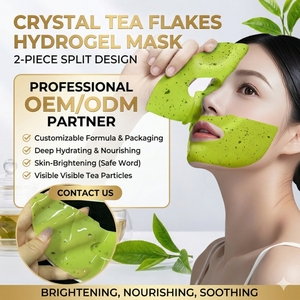 Masque facial coréen en <span class=keywords><strong>feuille</strong></span> <span class=keywords><strong>de</strong></span> collagène cristallin anti-gonflement à base <span class=keywords><strong>de</strong></span> thé, séparé en morceaux - Product Image 1
