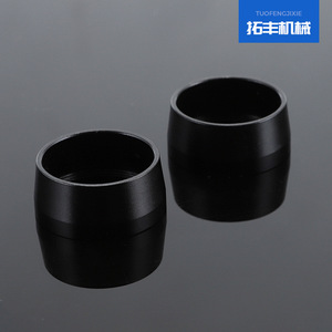 Bouton poussoir en aluminium noir, en métal moulé sous pression, avec capuchon intégré, structure mécanique, tête ronde - Product Image 2