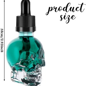 <strong>Skull</strong> Essential Oil <strong>Bottle</strong> Empty 30ml Brown <strong>Glass</strong> Sample <strong>Bottle</strong> Rubber Head Dropper <strong>Bottle</strong> - Product Image 4