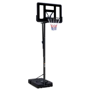 Ring basket portabel profesional dalam/luar ruangan, jaring Hoop basket portabel kualitas tinggi dapat dipindah dengan dudukan