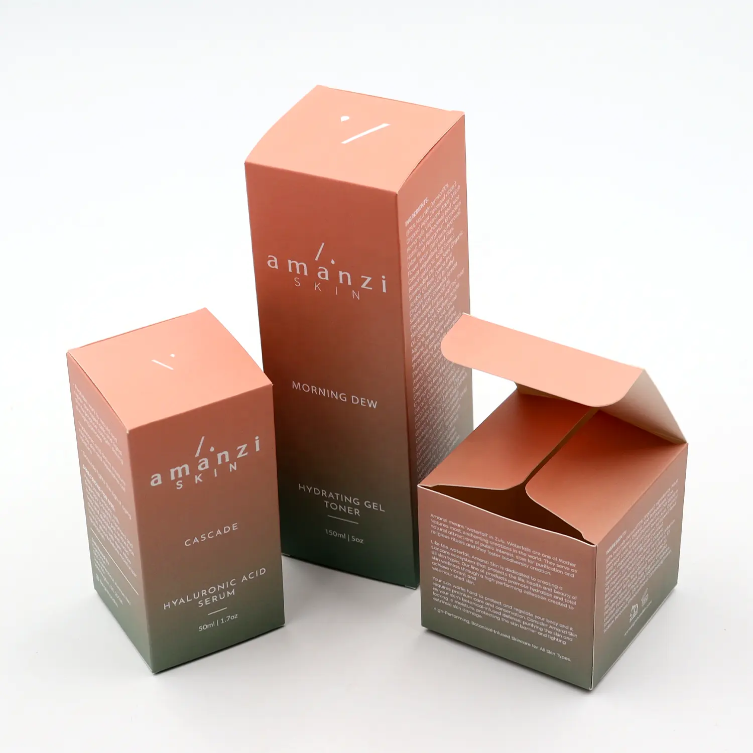 Caja de papel de aceite esencial de loción de paquete de productos de belleza personalizados de alta calidad para caja de embalaje de cuidado de la piel de suero