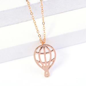 批发新款时尚金色饰品黄金饰品滴水热气球吊坠长项链 - Product Image 4