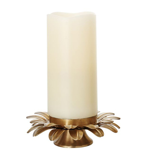 Bougeoir en fer et en verre - Product Image 1