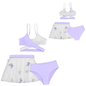Ensembles de maillots de bain bikini pour filles de 7 à 12 ans, avec jupe, pour piscine, plage, bain au soleil, parc aquatique, spa, surf - Product Image 2