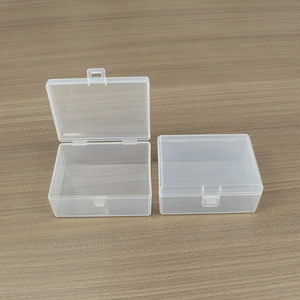 Transparent Plastic Storage Box Rectangle 8.5x6.7x3.6cm Covered For Jewelry Fishing Gear Parts - Product Image 1