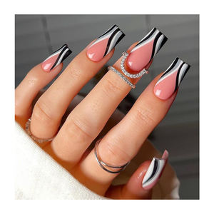 Bâton 3d sur l'ongle impression fleur cercueil or tourbillon paillettes dégradé Ombre <span class=keywords><strong>Faux</strong></span> <span class=keywords><strong>Ongles</strong></span> rose imperméable réutilisable <span class=keywords><strong>Faux</strong></span> <span class=keywords><strong>Ongles</strong></span> - Product Image 6