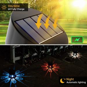 Luces Solares Decorativas para Cercas, Exteriores, Jardín, Impermeables, con Diseño de Flor de Ciruelo, para Escaleras, Paredes y Patios - Product Image 4