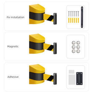Vendita calda 10m di plastica rossa a parete retrattile cintura barriera coda Pole Station per il controllo efficace della folla barriere di traffico - Product Image 3