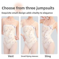 Leotardos de Ballet Tipo Camisola para Mujer Adulta, Ligeros, de Nailon y Spandex, Transpirables, Traje de Danza Clásica