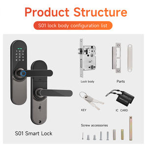 प्रत्यक्ष नए उत्पादों का विनिर्माण स्लिम डिजिटल इलेक्ट्रॉनिक स्मार्ट स्कग डबल साइड स्मार्ट फिंगरप्रिंट डोर लॉक स्मार्ट लॉक - Product Image 5