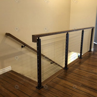 Rampe de câble métallique avec poteaux revêtus de poudre Diverses couleurs Câbles en acier inoxydable antirouille Convient à tous les styles de décoration