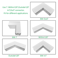 Luminaires linéaires LED modernes en aluminium 40W avec connecteur en arc pour hangar, intérieur, suspendus, décoratifs, pour bureaux, supermarchés, ateliers, stades sportifs