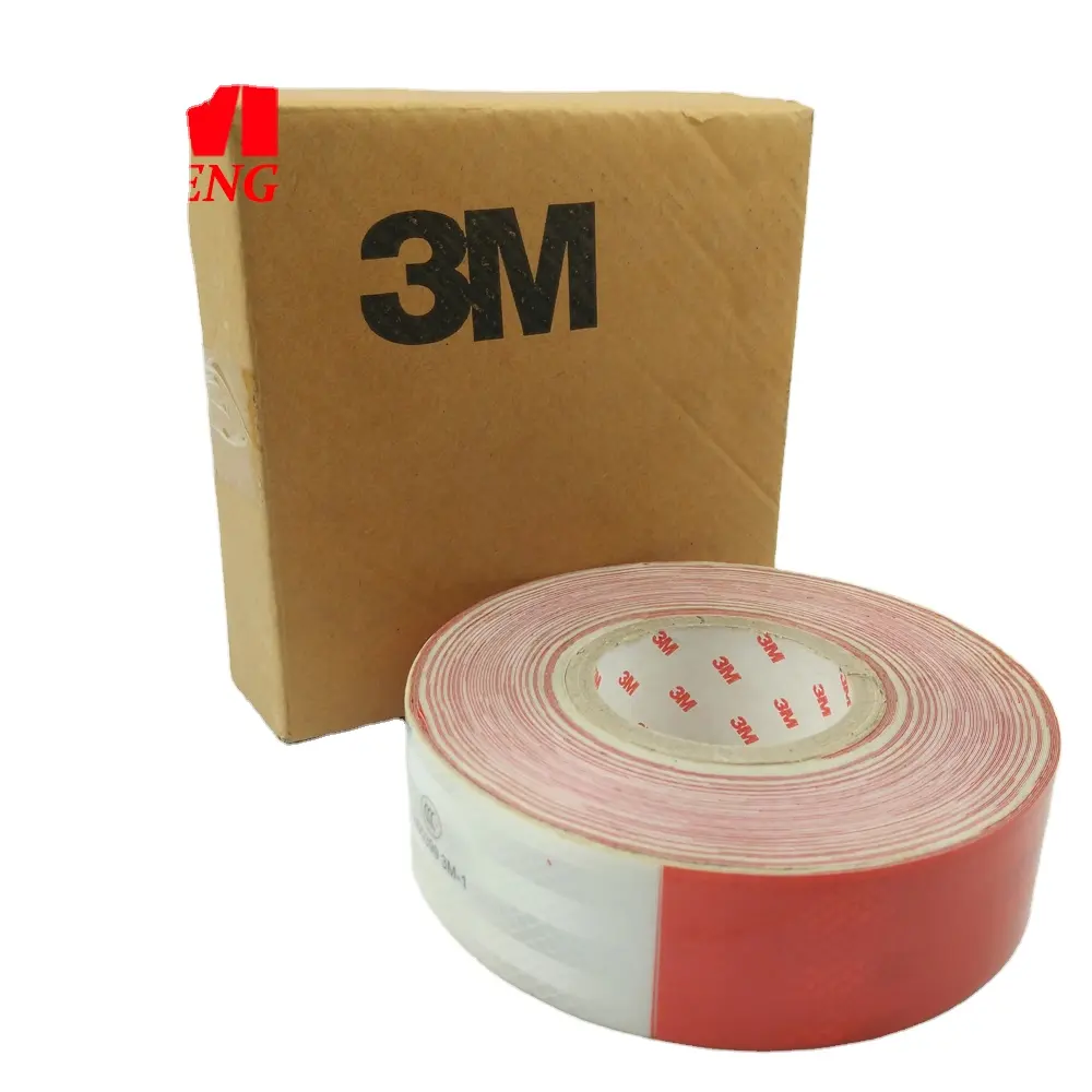 3M Reflecterende Plakband 983D, Rood Wit Reflecterende Folie 3M Diamant-Grade Reflecterende Tape 983D-1