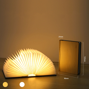 Portable Novelty Led Folding <strong>Book</strong> Lamp 5 Colors to <strong>Switch</strong> Usb Rechargeable <strong>Book</strong> Lights Wooden Cover Smart Lights <strong>Book</strong> - Product Image 2
