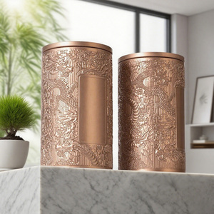 Hộp đựng bằng thiếc có thể tùy chỉnh, hộp trà kín đa năng, hộp tròn tinh tế & hộp đựng trà rời - Product Image 6