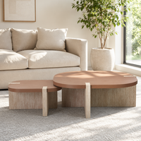 Nouvelle Arrivée 2026 : Ensemble de Tables Basses Gigognes Blanc Crème – Style Nordique Minimaliste Moderne, Écologique et Durable – Mobilier de Salon Haut de Gamme