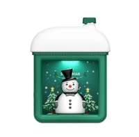 Lampe de chevet sans fil, cadeau de Noël amusant pour enfants, lampe à activation tactile, veilleuse pratique, lumière à induction maison de neige