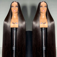 Perruque de cheveux naturels vietnamiens bruts de 40 pouces de long, ondulations profondes, densité 250%, perruque de cheveux humains bouclés birmans, perruques de cheveux indiens vierges ultra-lisses