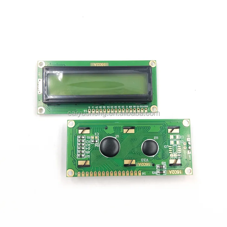 LCD1602 1602 1602a 16x2 وحدة 5V الأصفر الأخضر حصاة مع الخلفية وحدة LCD