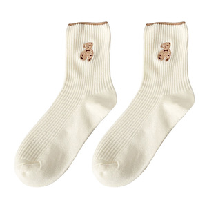 <strong>Bear</strong> <strong>Socks</strong> Women's Mid-Calf <strong>Socks</strong> Cute Pile <strong>Socks</strong> Students Easiest for Match Autumn and Winter <strong>Teddy</strong> <strong>Bear</strong> Pattern Stockings - Product Image 5