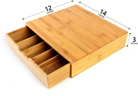 Boîte à capsules de café en bois de bambou, boîtes de rangement pour thé, tiroir de rangement pour tasses à café