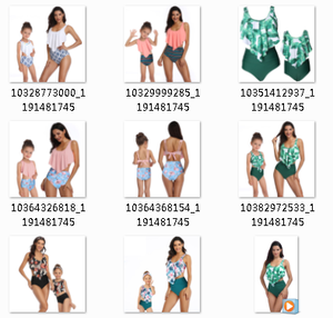 <span class=keywords><strong>Vente</strong></span> flash - Maillot <span class=keywords><strong>de</strong></span> bain bikini mère-fille sexy à taille haute, style européen, personnalisé, 2 pièces, en spandex/nylon - Product Image 5