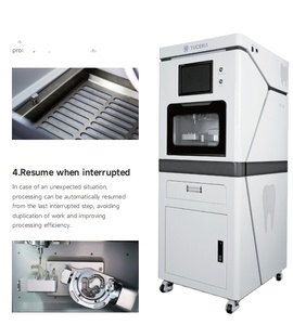 Calda CADCAM dentaria 5 assi fresatrice Zirconia digitalizzazione per laboratorio dentale attrezzature per fresatura dentale con Super stabilità - Product Image 5