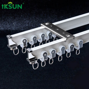 Iksun Ultra-mince 0.7mm Alliage d'aluminium 6063 Pliable Flexible Hôtel Projet Mur Plafond Montage Vague Courbe Rideau Rail - Product Image 3
