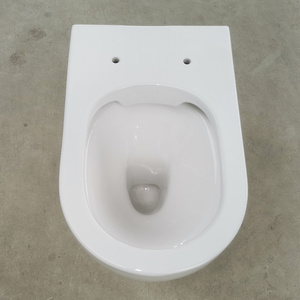 WC en céramique moderne à poser au sol, prix abordable, WC rond pour hôtel - Product Image 2
