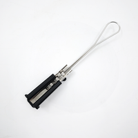 Abrazadera de tensión para cable plano FTTH, de acero inoxidable SS201 SS304, abrazadera de anclaje para montaje en poste, para cable de fibra plana de 2-8 mm