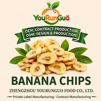 Chips de banane croustillantes, fruits secs AD, collation sucrée, emballage sous vide, 5 kg, vente en gros