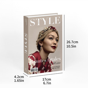 Pieghevole rivista di moda emulazionale semplice inglese tavolino finto libro di visualizzazione Hotel Villa decorazione di lusso - Product Image 6