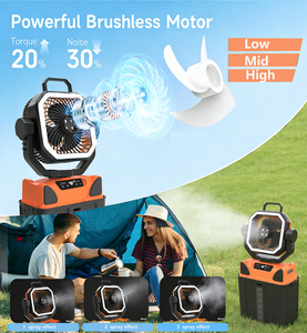 Kipas Kabut Isi Ulang 6L Heavy Duty Baru dengan 4 Lubang Semprotan Air, Pendingin Lipat, Fungsi USB Bank Daya untuk Berkemah di Luar Ruangan dan Rumah Tangga - Product Image 3